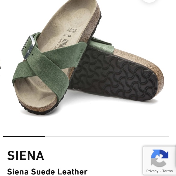 Birkenstock Siena Suede Leather Green Thyme sparkle Like New EU 37 / US 6.5 - 7 - Picture 16 of 16